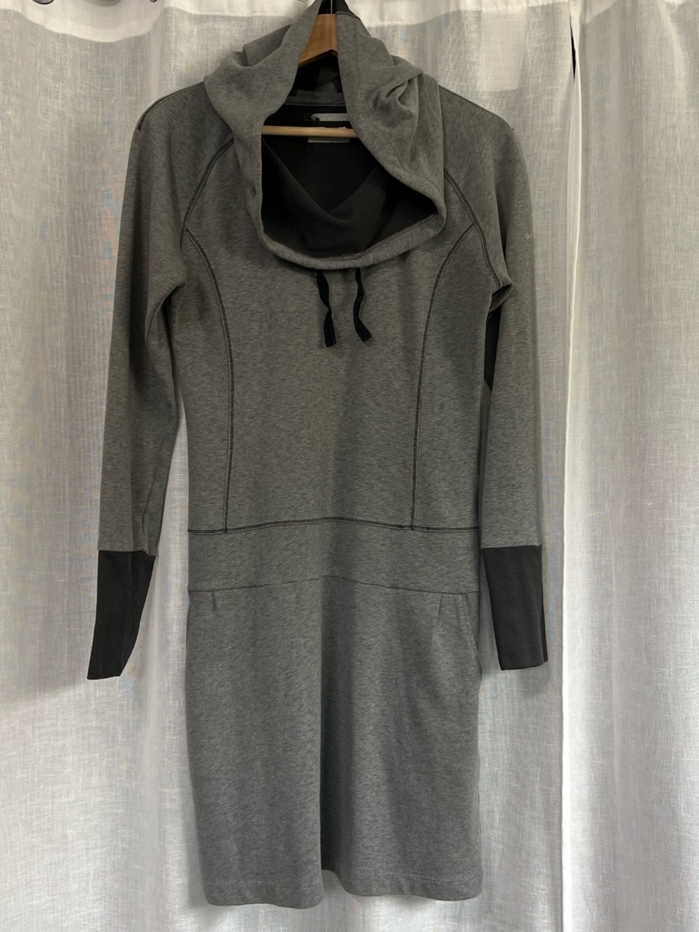 Women's Gray Columbia Hooded Sweatshirt Dress